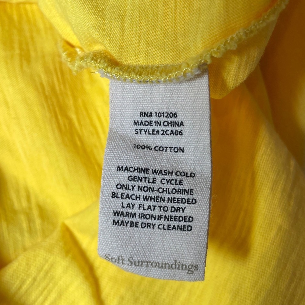 Soft Surroundings Danielle Button Yellow Sleevele… - image 7